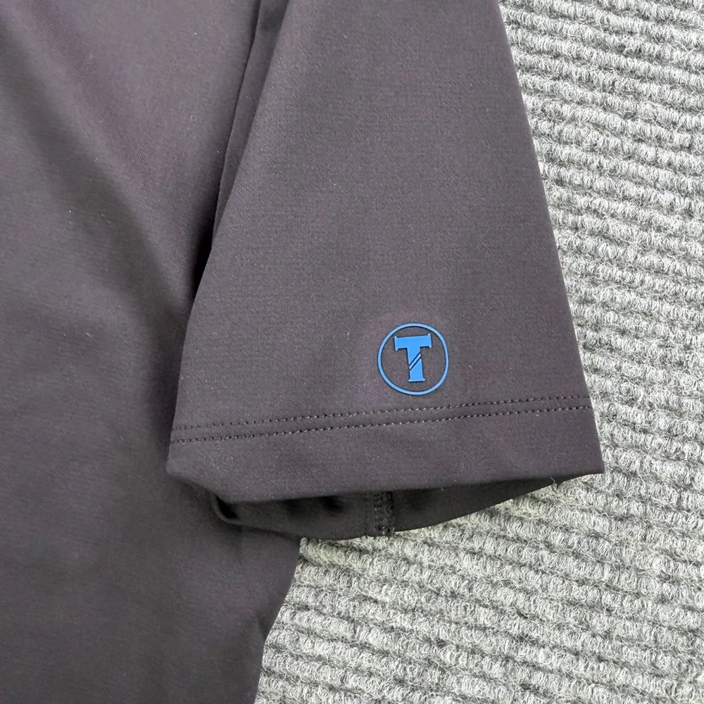 Twillory‎ Athleisure Polo Shirt Mens Medium Black Athlounger Short Sleeve Golf